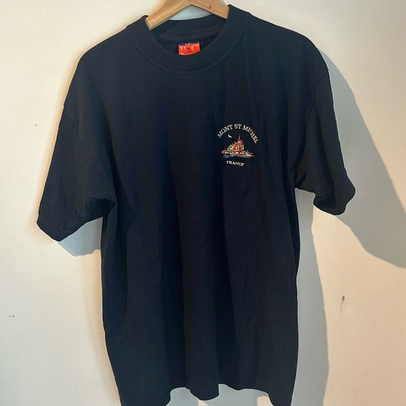 Mont St Michael Embroidered T-Shirt - Picture 1 of 4